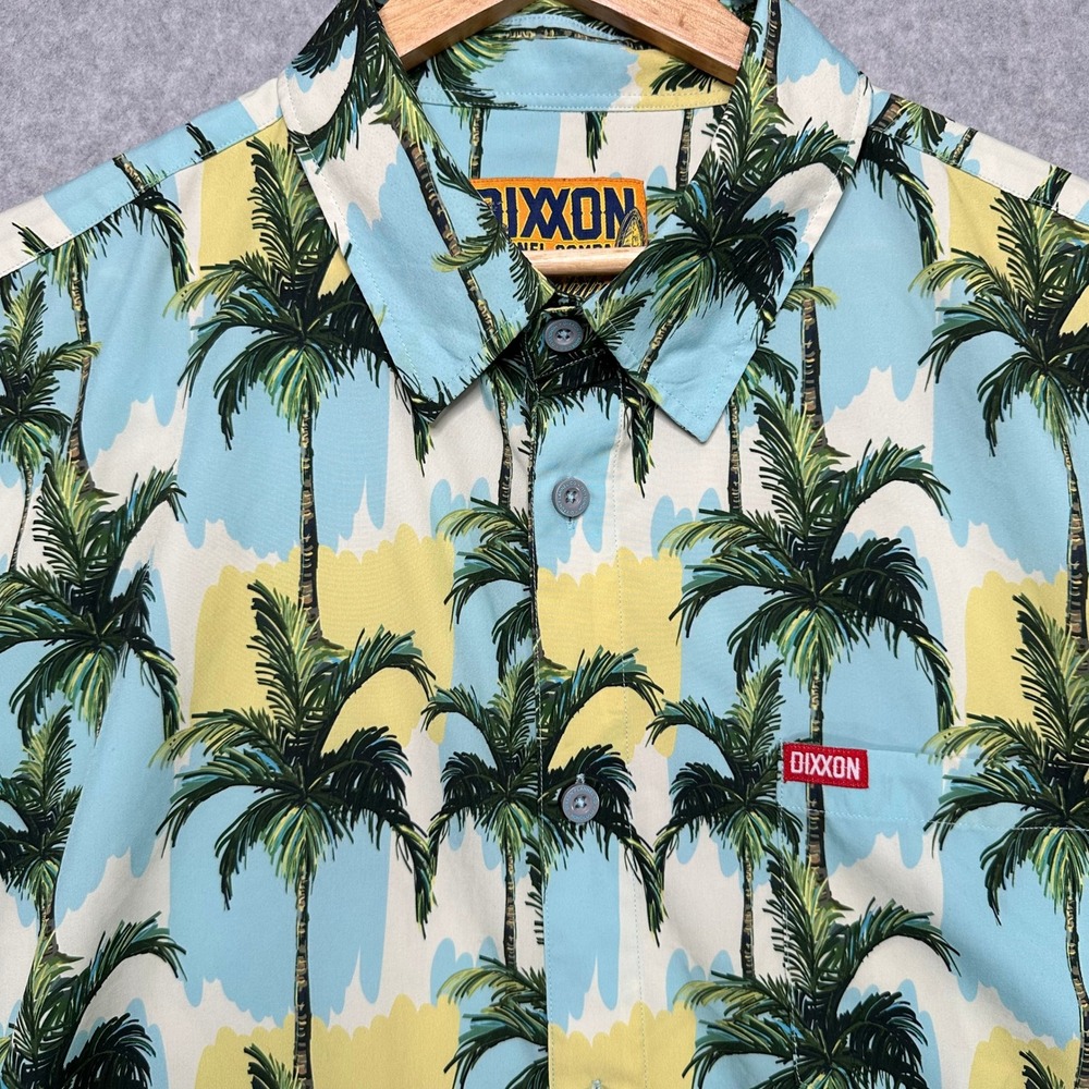 DIXXON Flannel Company Honolulu Palm Tree Short Sleeve Button Up Shirt Men's